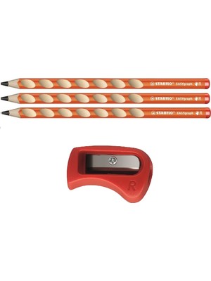 Stabilo Easygraph Özel Sag El Kursun Kalemi Orange 3'lü + Kalemtraş