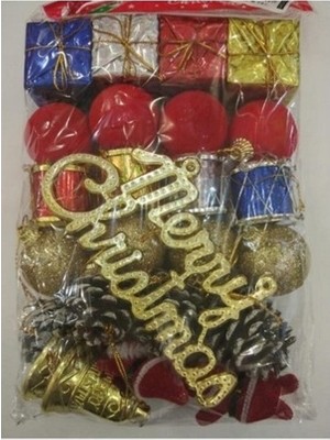 BeySüS  Yılbaşı Ağacı Süsü 25 Parça Karışık Paket