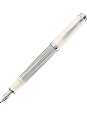 Pelikan M405 Souveran 815475 Special Edition Dolma Kalem Silver-White M Uç