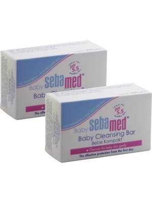 Sebamed Baby Hassas Ciltler İçin Ergonomik Tasarımlı Kompakt Temizleme Sabunu, pH 5.5, 0+ Yaş, Beyaz, 100 gr x 2 Adet
