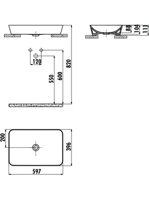 Creavit UL060 40X60 cm Ultra Lavabo Inci Beyazı Mat UL060.G0000