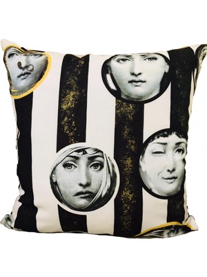 MER HOME Fornasetti Desen Kırlent Kılıfı