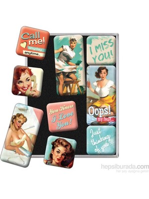 Nostalgic Art Say It Nice Slogans Magnet Set 9 Parça