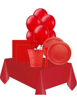 Partipan Kırmızı Doğum Günü Parti Seti 25 Kişilik