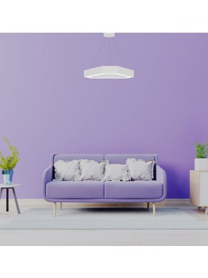 Hegza Lighting Fetta (Beyaz Kasa, Beyaz Işık) Ledli Modern Avize