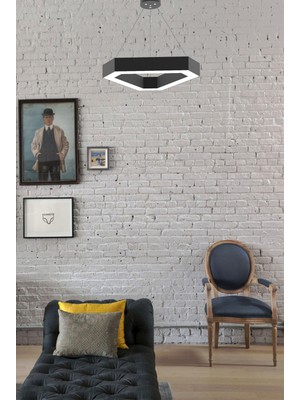 Hegza Lighting Fetta (Siyah Kasa, Gün Işığı) Ledli Modern Avize