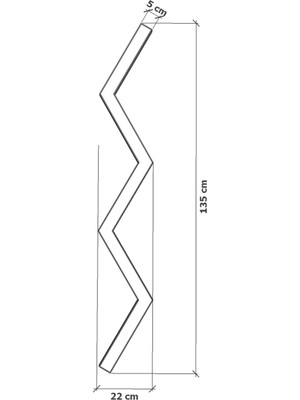 Hegza Lighting Zigzag ( Beyaz Kasa, Beyaz Işık ) Ledli Modern Avize