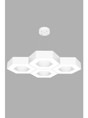 Hegza Lighting Stella (Beyaz Kasa, Gün Işığı) Ledli Modern Avize