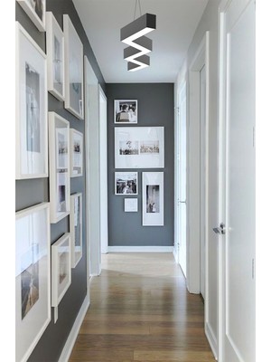 Hegza Lighting Sega (Siyah Kasa, Sarı Işık) Ledli Modern Avize