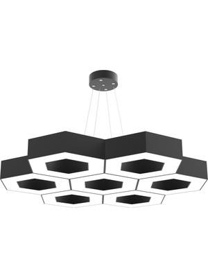 Hegza Lighting Mıele (Siyah Kasa, Gün Işığı) Ledli Modern Avize