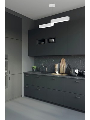 Hegza Lighting Gabbıano ( Beyaz Kasa, Gün Işığı ) Ledli Modern Avize