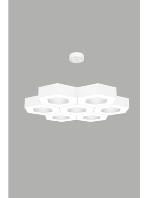 Hegza Lighting Mıele (Beyaz Kasa, Gün Işığı) Ledli Modern Avize