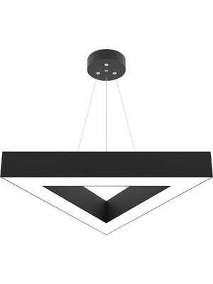 Hegza Lighting Trıan (Siyah Kasa, Gün Işığı) Ledli Modern Avize