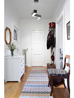 Hegza Lighting Gabbıano ( Siyah Kasa, Sarı Işık ) Ledli Modern Avize