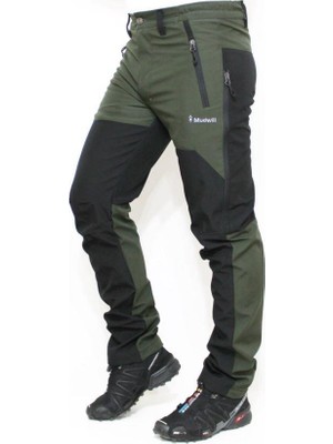 Mudwıll Polarsız Softshell Siyah Yeşil Pant 250101