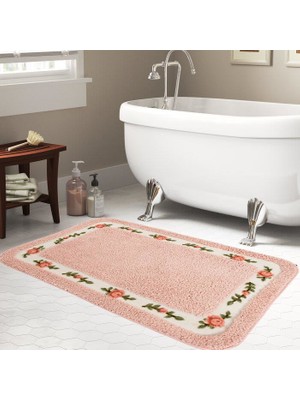Giz Home Gül Banyo Paspası 80X150 Pink
