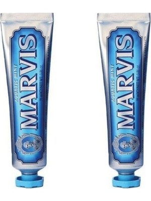 Marvis Beyazlatıcı Diş Macunu 2×85 ml Serinletici Nane Aromalı Tartar ve Plak Giderici