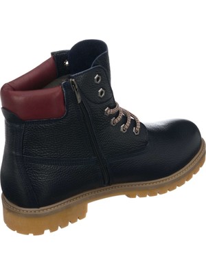 Costo Shoes TLAND0802 Lacivert Deritimber Land Style Kışlık Büyük Numara Erkek Bot Sıcak Astar Rahat Geniş Kalıp 48