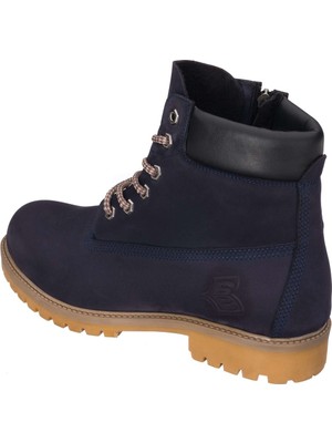 Costo Shoes TLAND0802 Lacivert Nubuk Timber Land Style Kışlık Büyük Numara Erkek Bot Sıcak Astar Rahat Geniş Kalıp 45