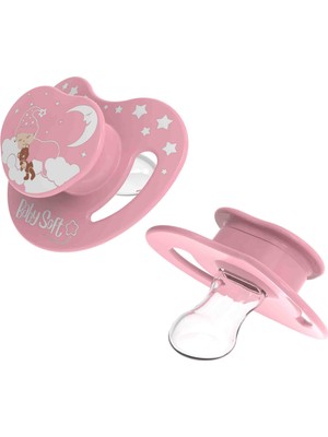 BabySoft Damak Uçlu Pembe Uyku Emziği 18+ Ay