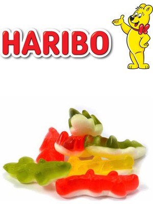 HARIBO Dev Timsah 1 kg Iki Katlı Jelibon