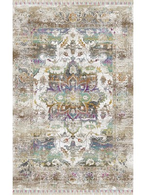 Eko Halı Toz Vermez Etnik Yıkanabilir Halı