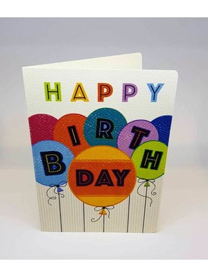 Özgür Happy Birthday Tebrik Kartı ve Zarf 12 x 17 cm