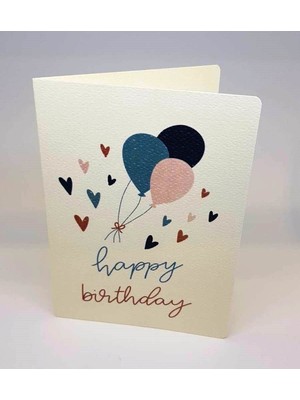 Özgür Happy Birthday Tasarım Tebrik Kartı 12 x 17 cm