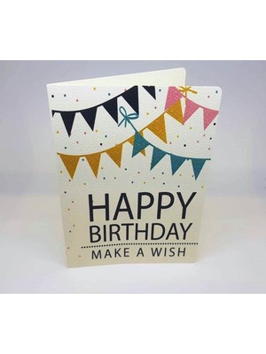 Özgür Happy Birthday Tasarım Tebrik Kartı 12 x 17 cm