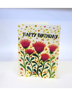 Özgür Happy Birthday Tasarım Tebrik Kartı 12 x 17 cm