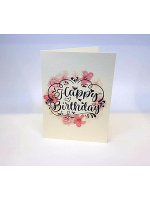 Özgür Happy Birthday Tasarım Tebrik Kartı 12 x 17 cm