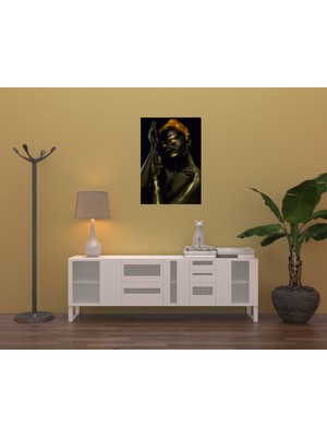 Dekorbi Blok Tablo | Golden Darkness 48×69