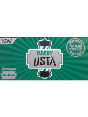 Derby Usta Yaprak Jilet 100 Adet Hassas Ciltler için Unisex Tıraş Bıçağı