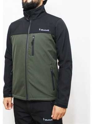 Mudwill Softshell Erkek Mont Ceket - Haki Siyah