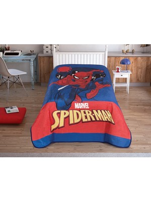 Taç Lisanslı Spiderman City Tek Kişilik Battaniye