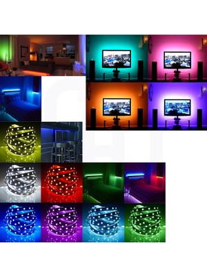 Ucuz Geldi Renkli Şerit LED Kendinden Trafolu Renk Değiştiren Kumandalı Rgb Animasyonlu Şerit LED