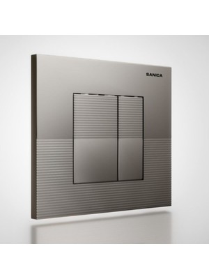 Sanica Rezervuar Panel Takımı Mat Krom P03 - 21x18 cm