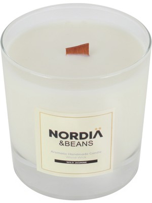 Nordia Ahşap Fitilli Mum- Wild Jasmine