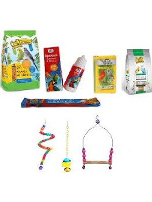 Tuğra Pet Market Quik Kuş Yem Bakım Seti + Oyuncak Set