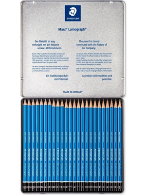 Staedtler Lumograph Kurşun Kalem Metal Kutuda 24'lü