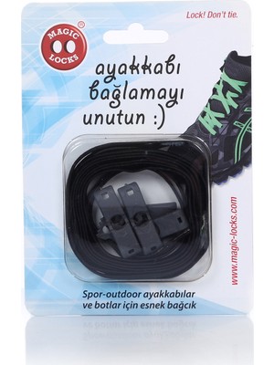 Magic Locks Akıllı Bağcık Yassı- LACIVERT-17B1