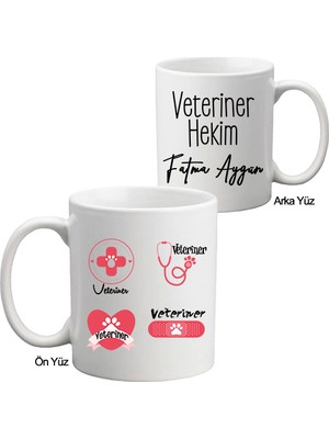 Biresimden Bayan Veterinere Hediye Isimli Kupa Bardak
