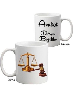Biresimden Avukata Hediye Isim Baskılı Kupa Bardak