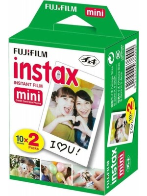 Fujifilm Instax Mini Premium Kağıt Tipi 20'li Film 10x2 Adet Hızlı ve Kolay Fotoğraf Çekimi
