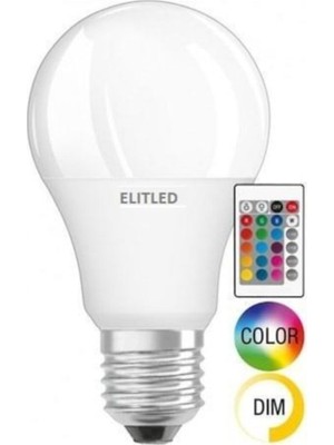 Elitled Renk Değiştiren - LED Ampul - 9W Rgb - Uzaktan Kumandalı LED Ampul