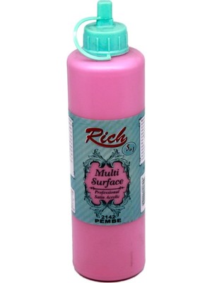 Rich Multi Surface 500 cc Pembe 2142 Akrilik Boya
