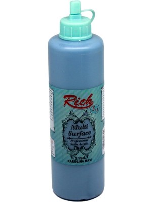 Rich Multi Surface Karolina Mavi 2190 Akrilik Boya 500 cc Standart Özellikli Hobi Boyası