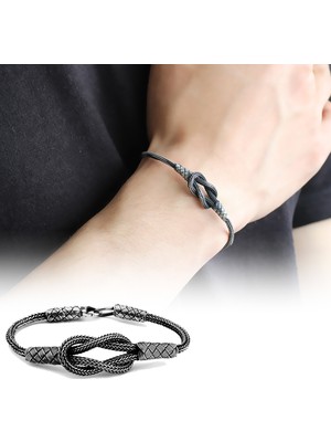 Gül Endam El Işçiliği Düğüm Tasarım 1000 Ayar Gümüş Kazaz Bileklik