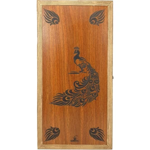 Simya Oyun Aletleri Figür Tavus Kuşu Tavla Oyun Takımı