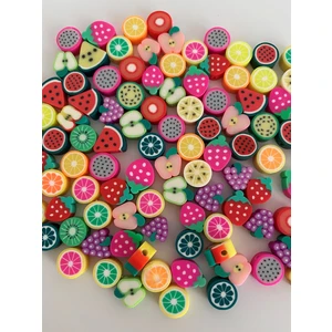 Hedef Bijuteri Polimer Kil Fimo Karışık Meyve Boncuk 10 mm